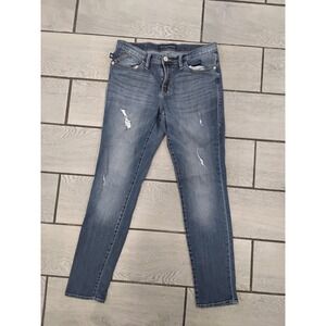 Rock & Republic Berlin Skinny Jeans Womens 12M Medium Wash Distressed R010123